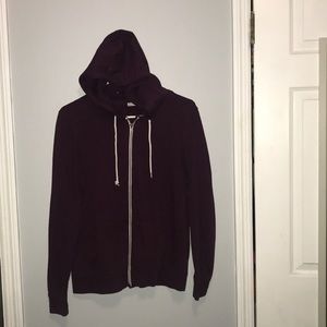 Maroon Zine Zip Up Hoodie